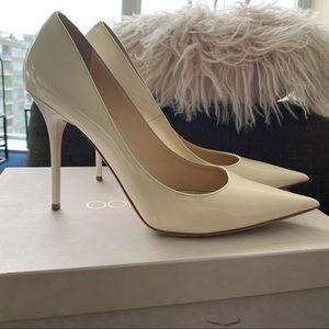 Jimmy Choo Patent Leather White Heels